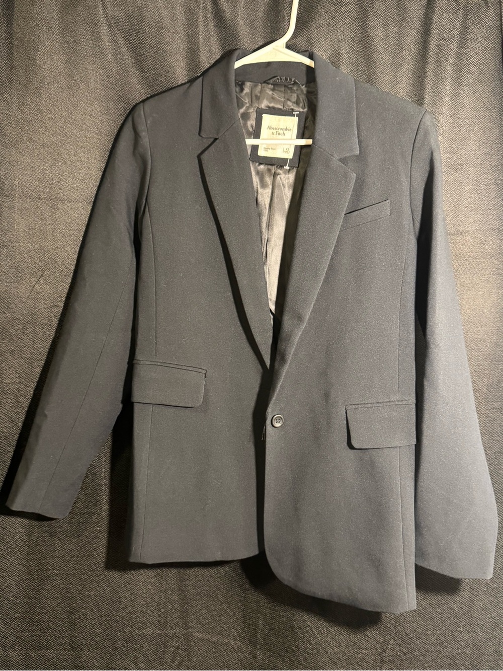 Abercrombie & Fitch Classic Suiting Blazer Womens XS Black Single Button